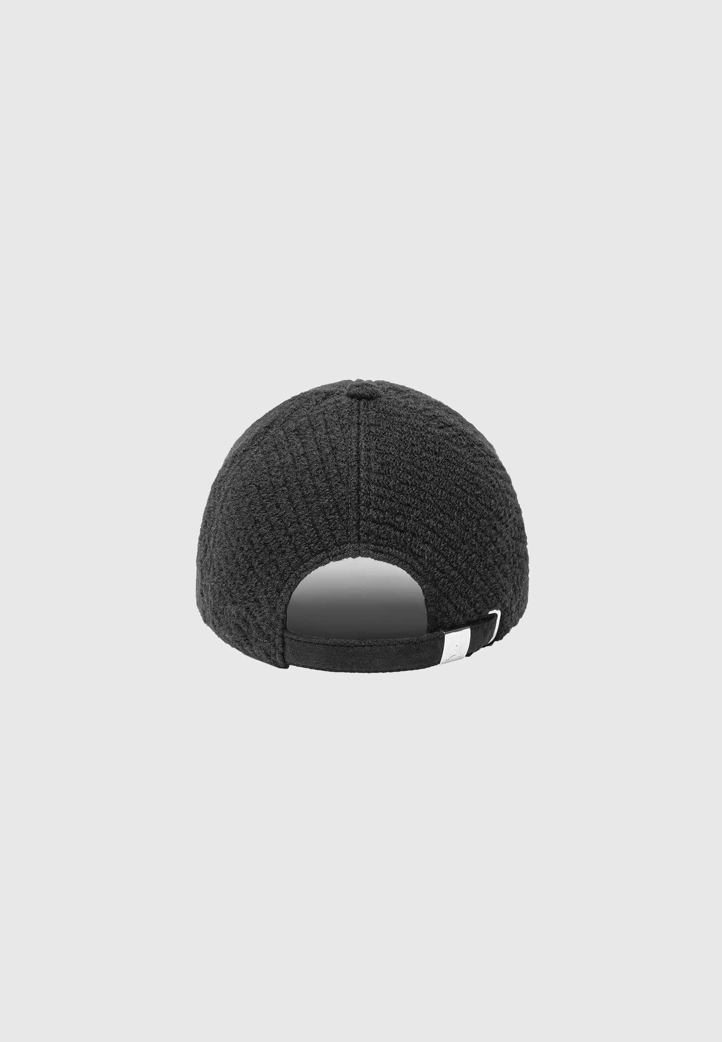 Textured Wool Twill Cap - Black