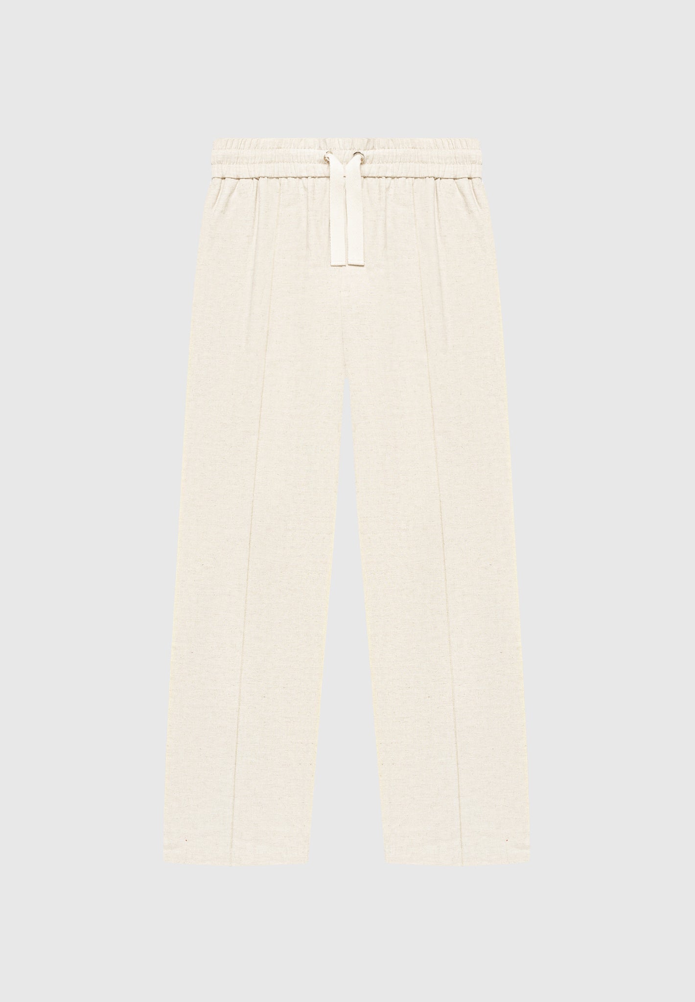 Linen Pintuck Trousers - Natural